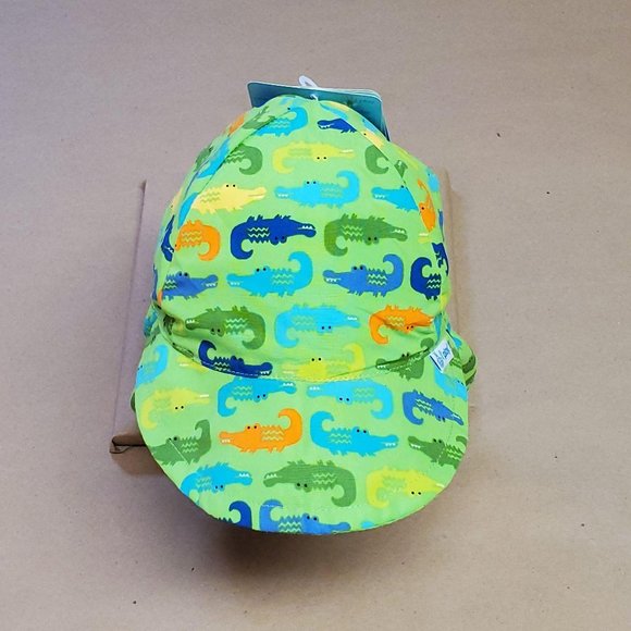 I Play Sun Protection Hat 0-6 Months Green, New - Picture 9 of 12